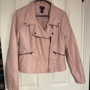 Pink leather jacket